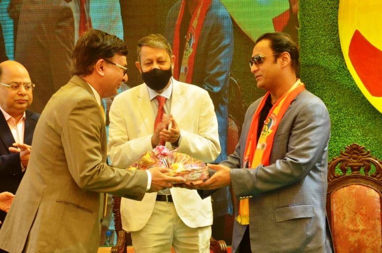 The East Bengal Football Club of India has accorded reception to Chairman of Sheikh Russel Krira Chakra Limited Sayem Sobhan Anvir, also Managing Director of Bashundhara Group.